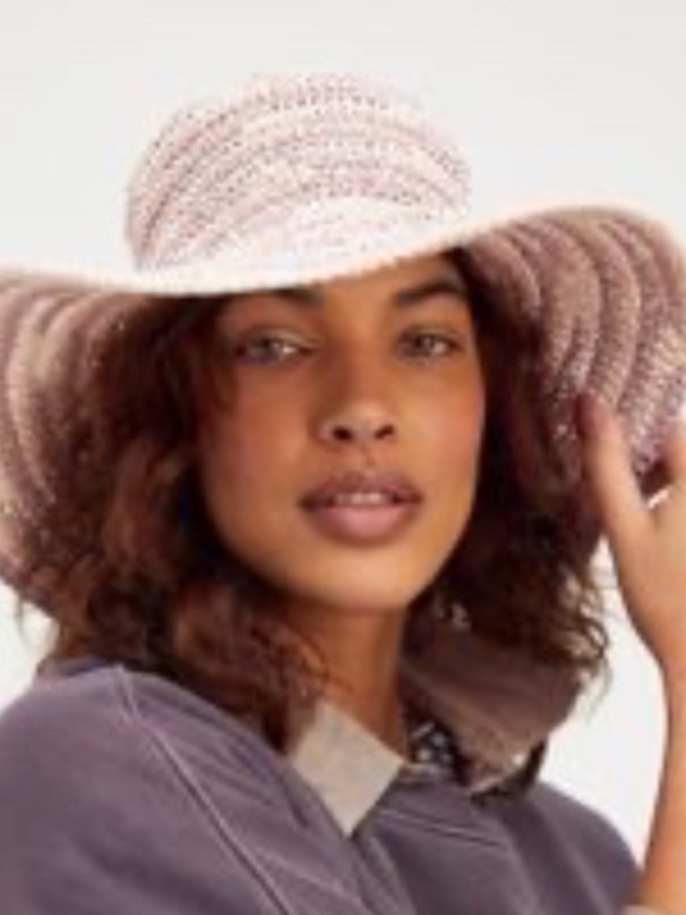 NWT Anthropologie San Diego Hat Company Pink Space Dye Floppy Sun Hat
